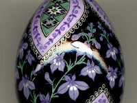 Pale Spiked Lobelial Ukrainian Easter Egg Pysanky By So Jeo
